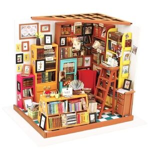 Rolife DIY Miniature Dollhouse Sam's Study 3D Mini House Handcrafted Tween Teens